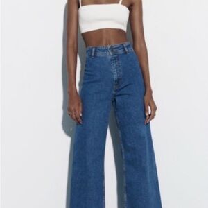 Zara The Marine Straight Denim Jeans Size 4